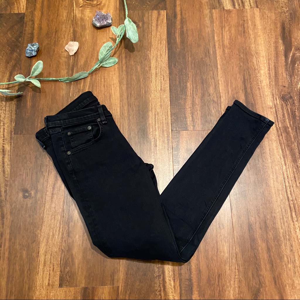 Rag & Bone Mid Rise Dark Wash Skinny Jeans Cate